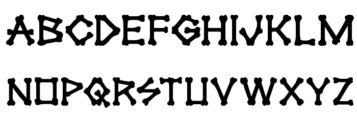 xBONES Bold Font LOWERCASE