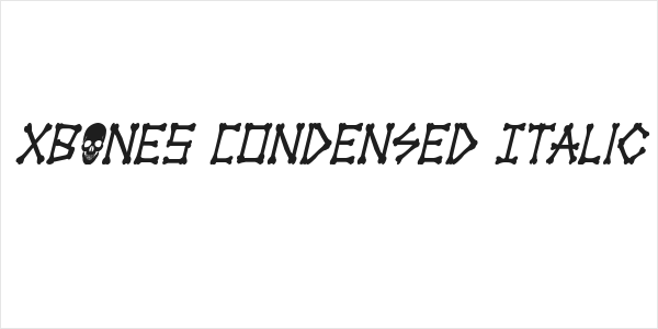 xBONES Condensed Italic Logo