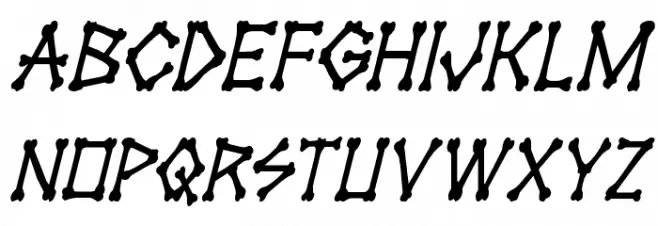 xBONES Condensed Italic 字体 小写