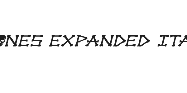xBONES Expanded Italic Logo