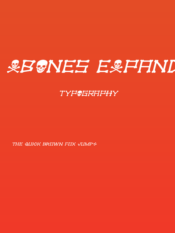 xBONES Expanded Italic Poster