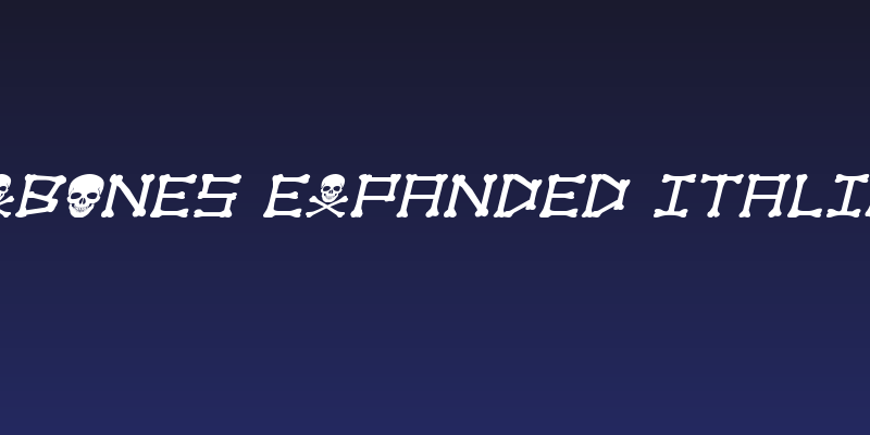 xBONES Expanded Italic Social Header