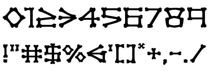 xBONES Expanded Font OTHER CHARS