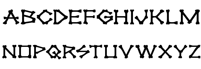 xBONES Expanded Font LOWERCASE