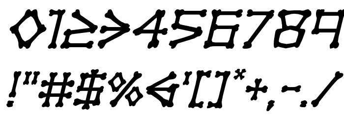 xBONES Italic Font OTHER CHARS