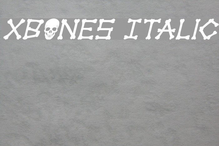xBONES Italic Font examples