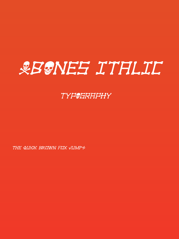 xBONES Italic Poster
