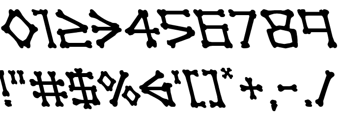 xBONES Leftalic Font OTHER CHARS