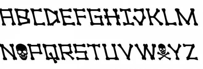 xBONES Leftalic Font Litere mari