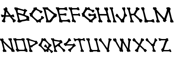 xBONES Leftalic Font LOWERCASE