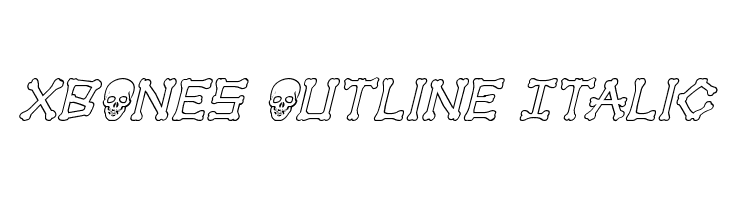 xBONES Outline Italic  Fuentes Gratis Descargar