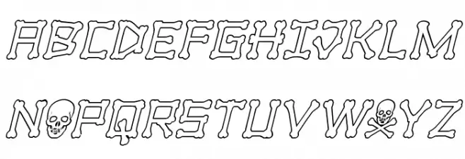 xBONES Outline Italic خط أحرف كبيرة