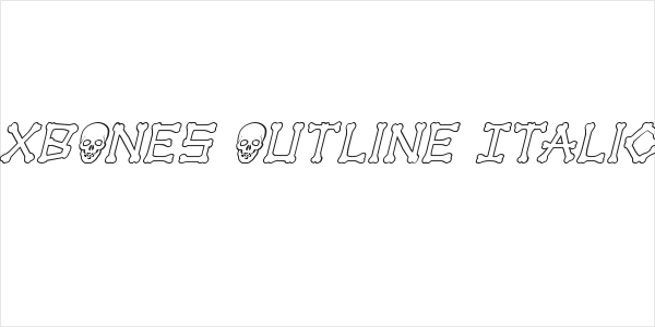 xBONES Outline Italic Logo