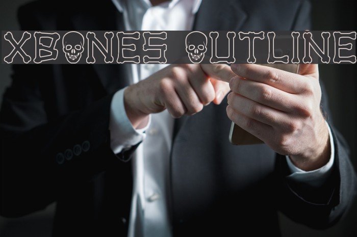 xBONES Outline Font examples