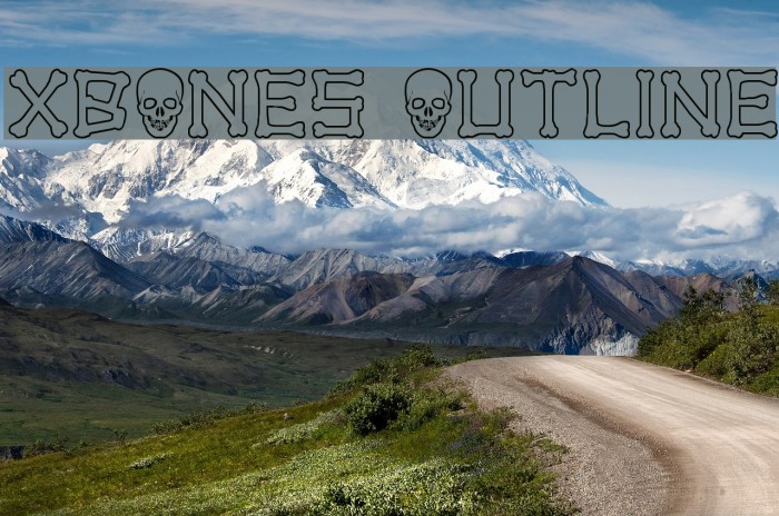 xBONES Outline Font examples