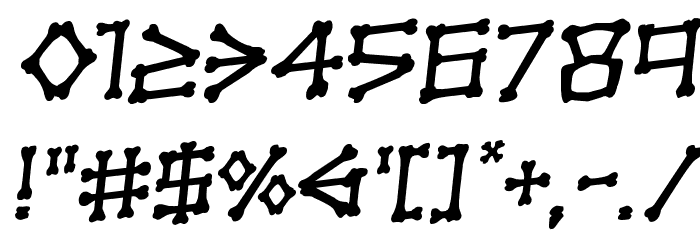 xBONES Rotalic Font OTHER CHARS