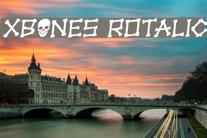 xBONES Rotalic Font examples