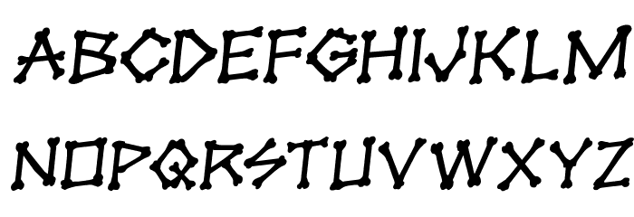 xBONES Rotalic Font LOWERCASE