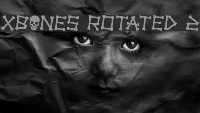 xBONES Rotated 2 Font examples