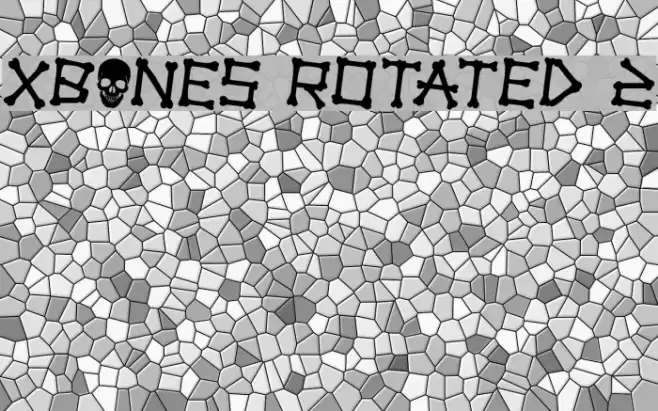 xBONES Rotated 2 Font examples