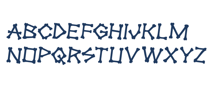 xBONES Rotated 2 Lowercase