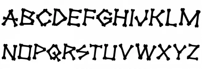 xBONES Rotated 2 フォント 小文字
