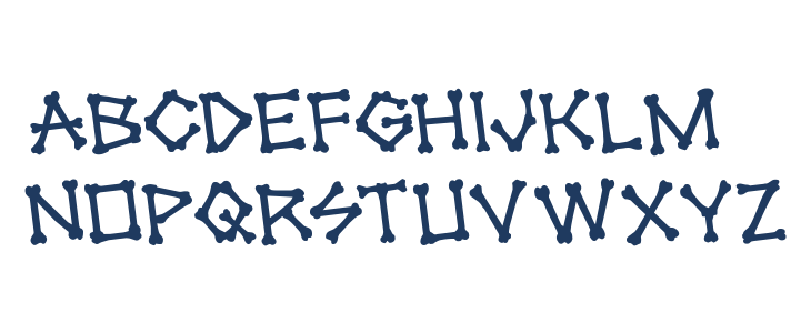 xBONES Rotated Lowercase