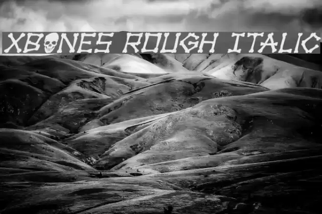xBONES Rough Italic Font examples