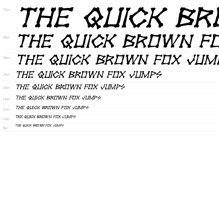 xBONES Rough Italic Waterfall