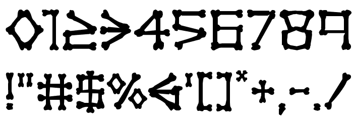 xBONES Rough Font OTHER CHARS