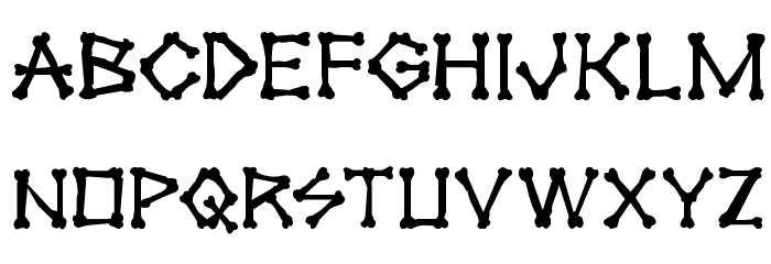 xBONES Rough Font LOWERCASE