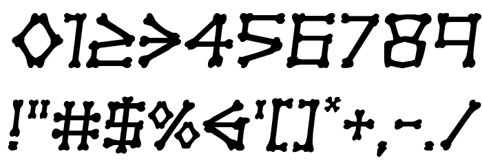 xBONES Semi-Italic Font OTHER CHARS