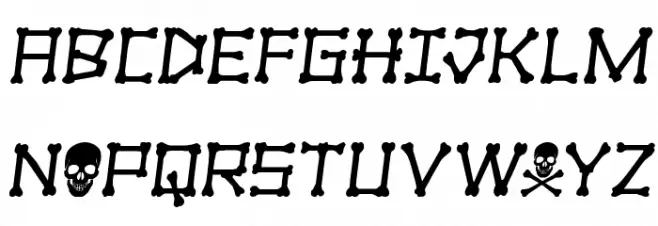 xBONES Semi-Italic Font Litere mari