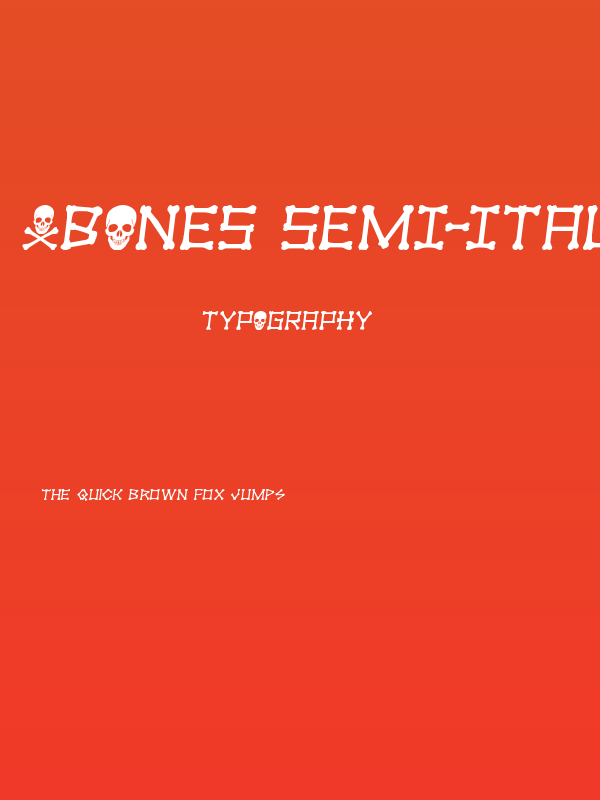 xBONES Semi-Italic Poster