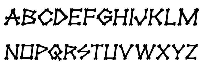 xBONES Semi-Italic Font LOWERCASE