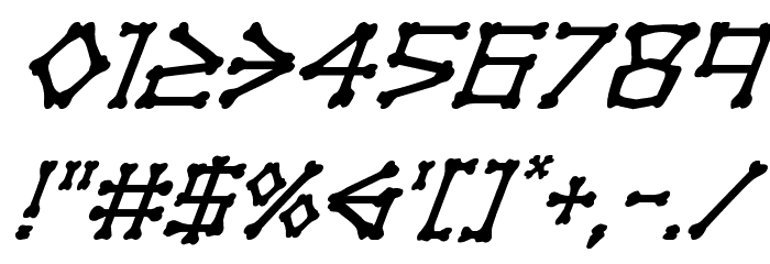 xBONES Super-Italic Font OTHER CHARS