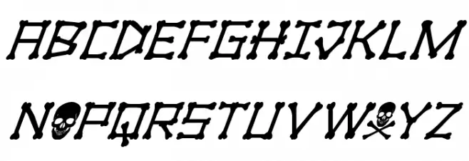 xBONES Super-Italic Polices MAJUSCULES