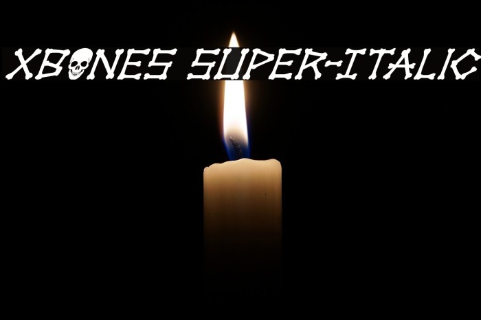 xBONES Super-Italic Font examples