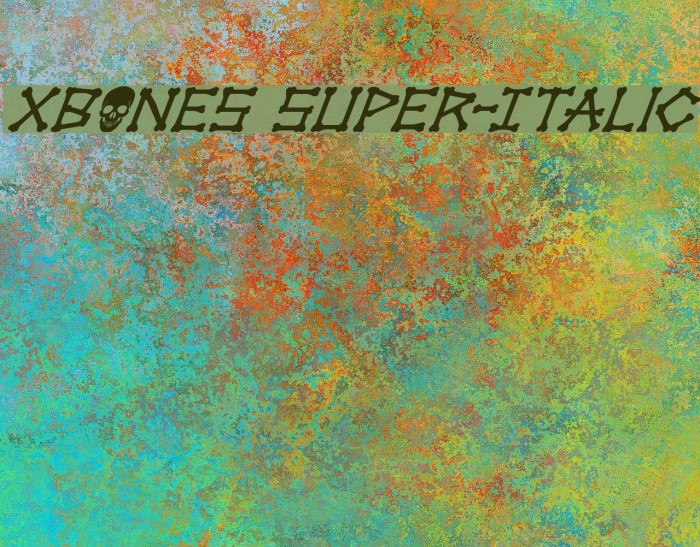 xBONES Super-Italic Font examples