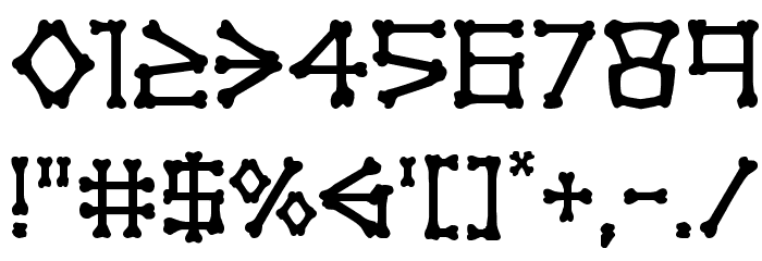 xBONES Font OTHER CHARS