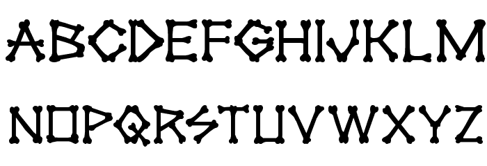 xBONES Font LOWERCASE