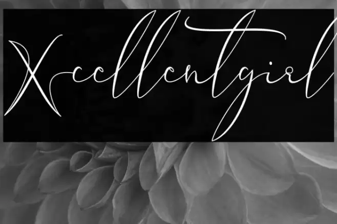 Xcellentgirl Font examples