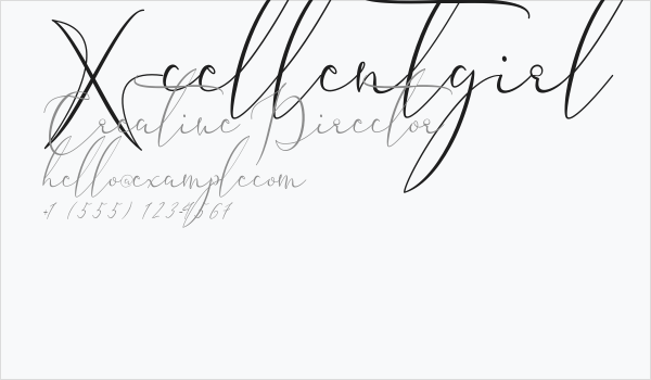 Xcellentgirl Business Card