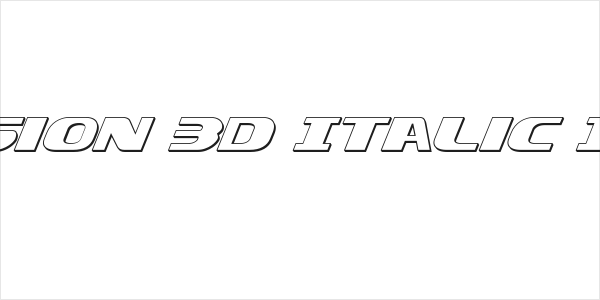 Xcelsion 3D Italic Italic Logo