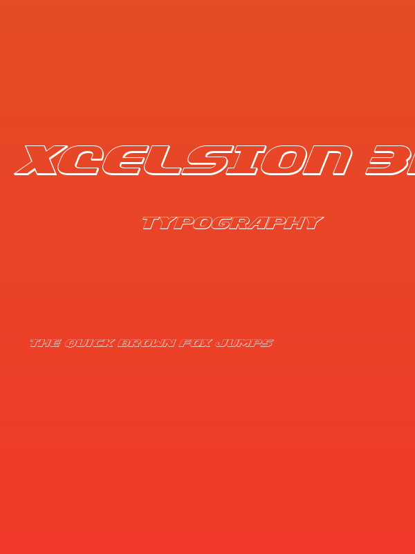 Xcelsion 3D Italic Italic Poster