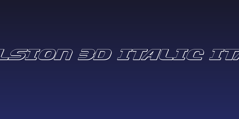 Xcelsion 3D Italic Italic Social Header