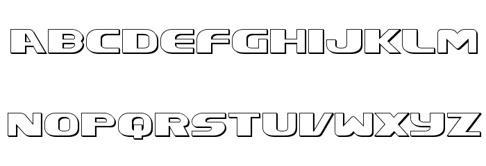 Xcelsion 3D Font LOWERCASE