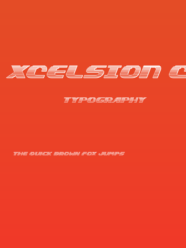 Xcelsion Chrome Italic Italic Poster