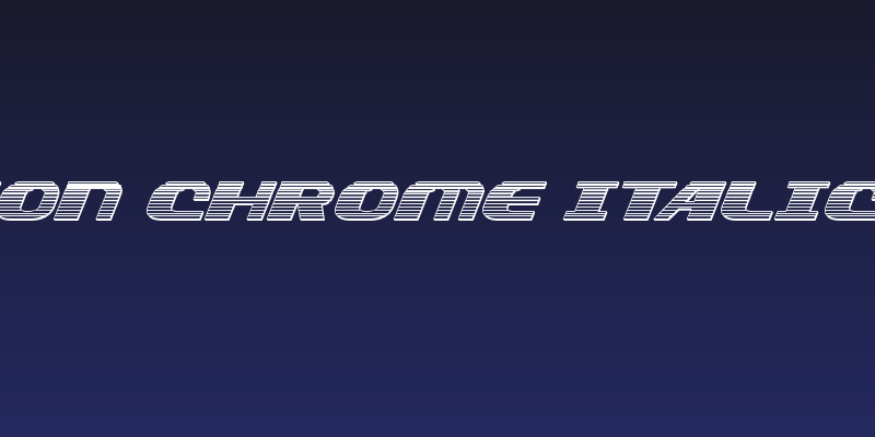 Xcelsion Chrome Italic Italic Social Header