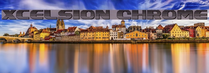 Xcelsion Chrome Font examples